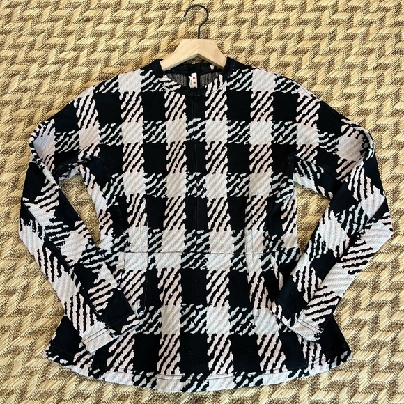 Luxury Marni Top - Women's ITA 42 Black White Pink - US Size 4 Check